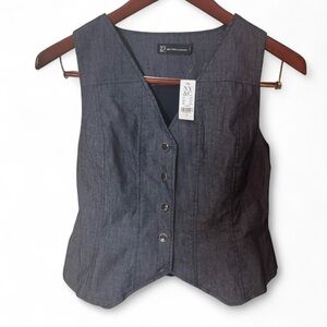 New York & Company Dark Denim Vest